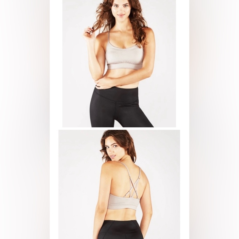 MANDUKA Taupe Sheen Pintuck Bra